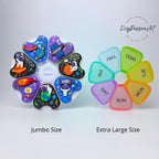 Jumbo-Pillenbox mit Dekor für 7 Tage, Motiv: „Ich brauche meinen Platz“, 8 Fächer, Behälter für Medikamente und Vitaminpräparate