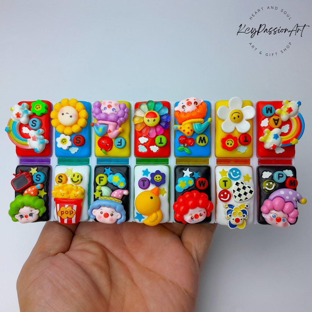 Happy Clowns - Detachable Pill Box