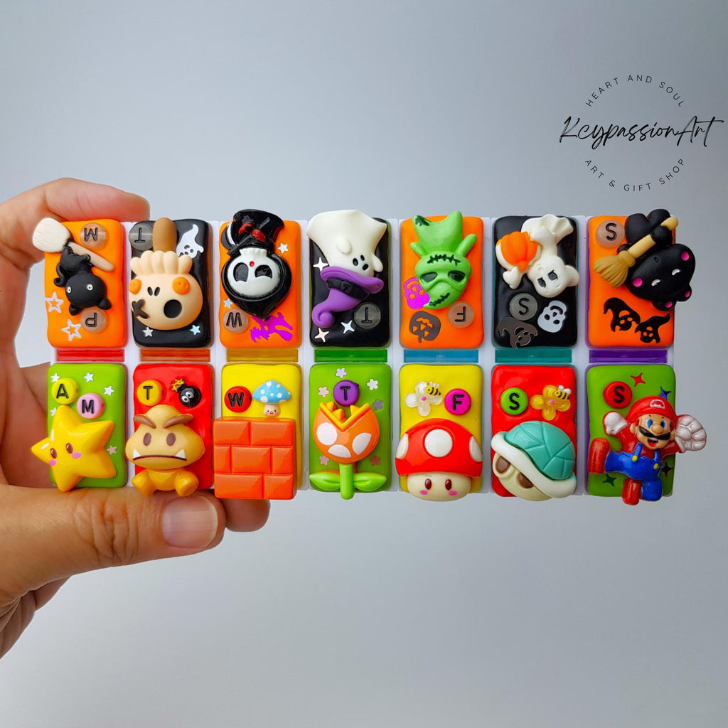 Plumber Bros And Halloween Day - Detachable Pill Box