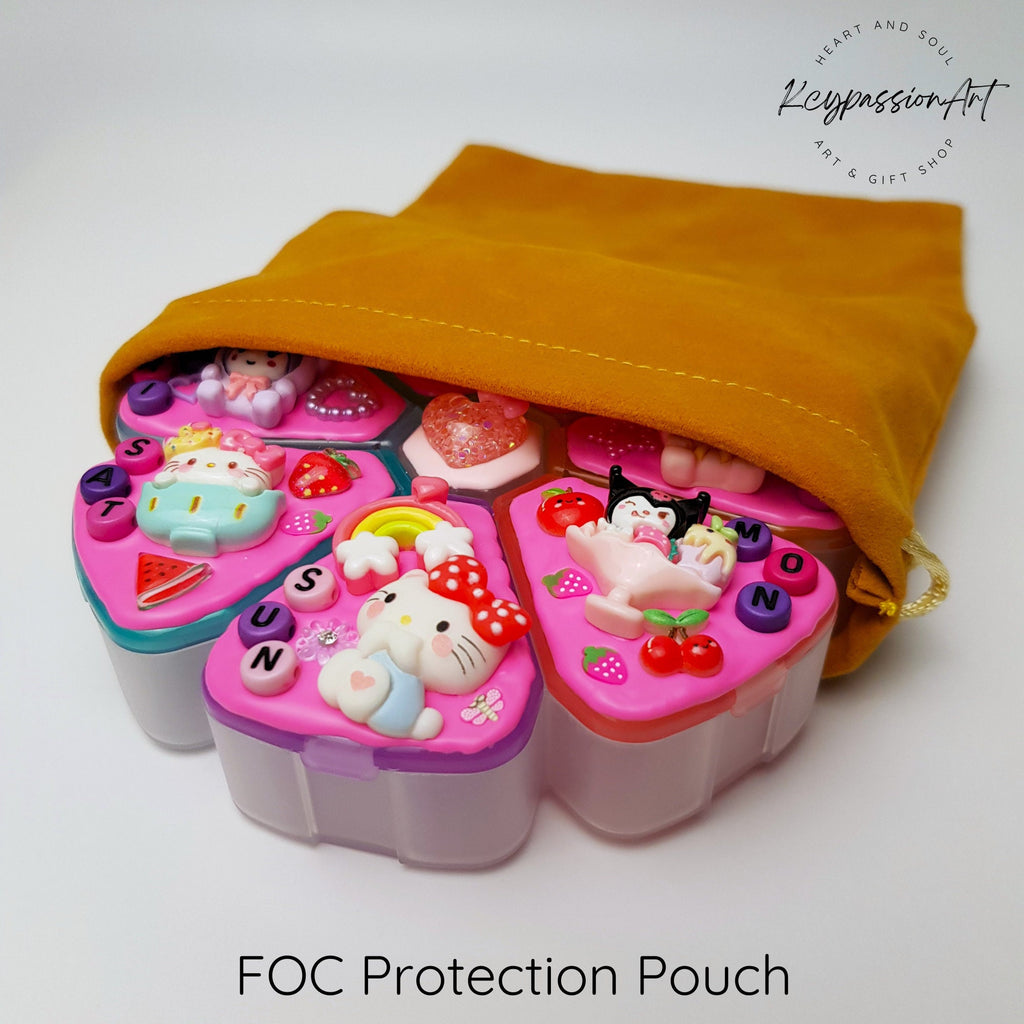 XL 7-Tage-Pillenbox „BFF“ für morgens und abends, 8-Fächer-Pillenbox, Spender für Medikamente und Vitamine