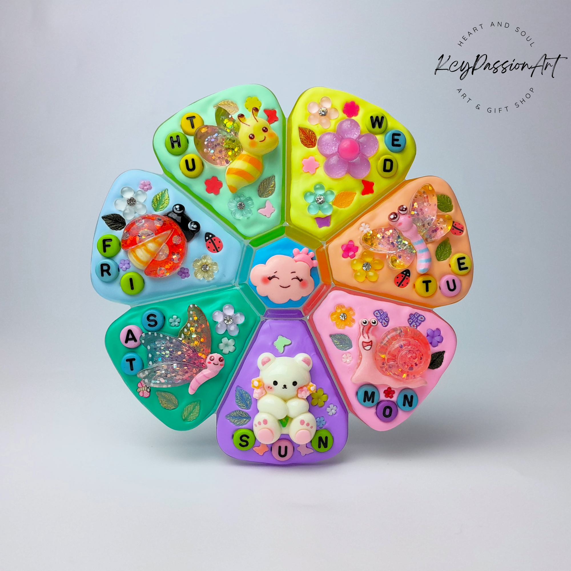 Bear Garden Decorated XL Pill Box