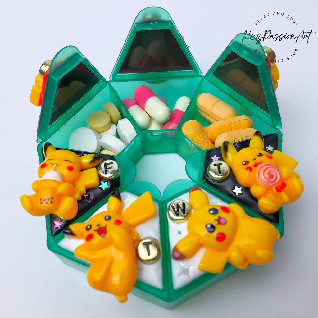 Anime Decorated Heptagon Pill Box