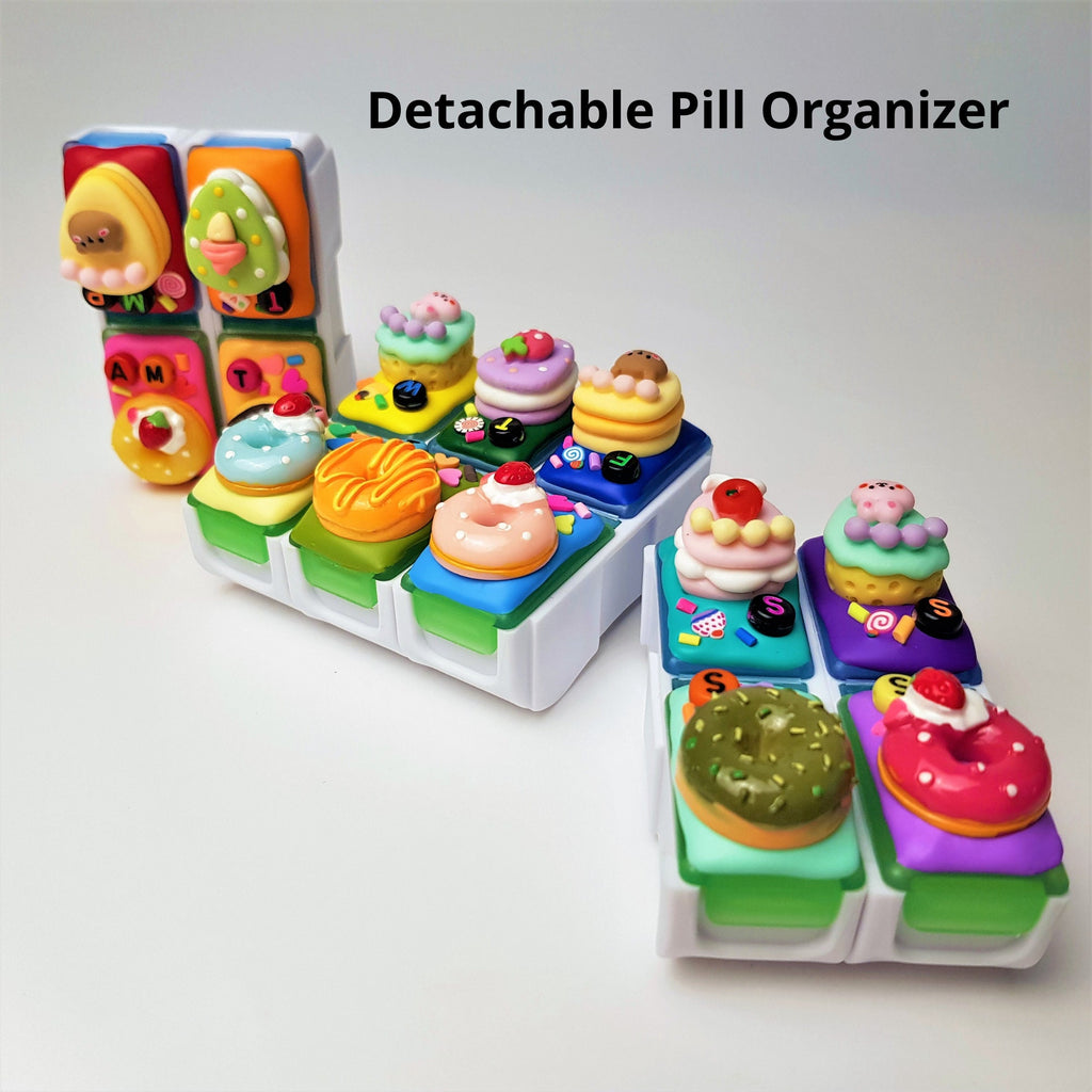 Sweet Desire Decorated 14 Compartments Detachable Pill Box