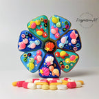 Pilulier XL 7 jours « Tortues Kawaii Aloha », pilulier matin/soir à 8 compartiments, distributeur de médicaments et de compléments alimentaires, pilulier mignon