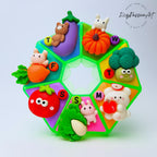 7-Tage-Pillenbox „Hey Fruity &amp; Veggies“ (Version 2024), Pillendose für morgens und abends, Medikamentenspender, 7-Tage-Pillenbox für Tag und Nacht