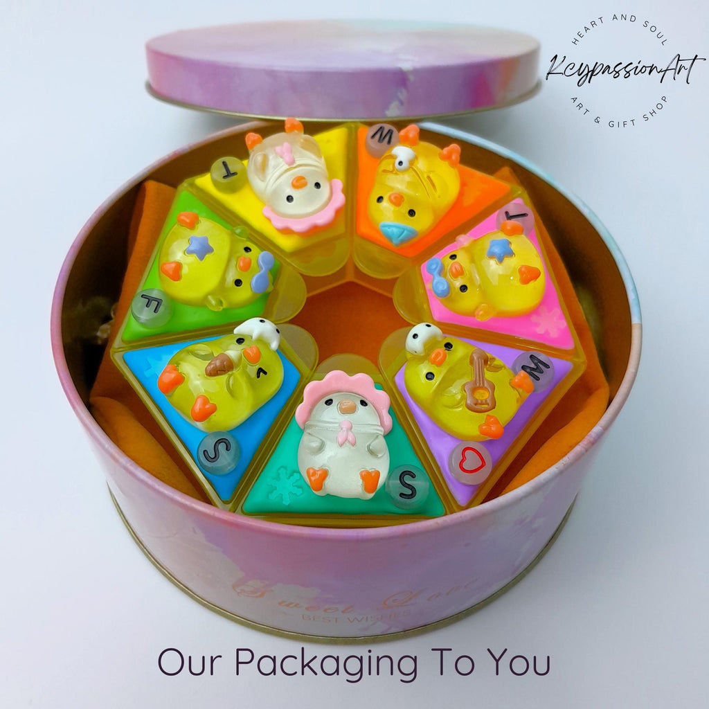 Winter Chicky Chick - Heptagon Pill Box