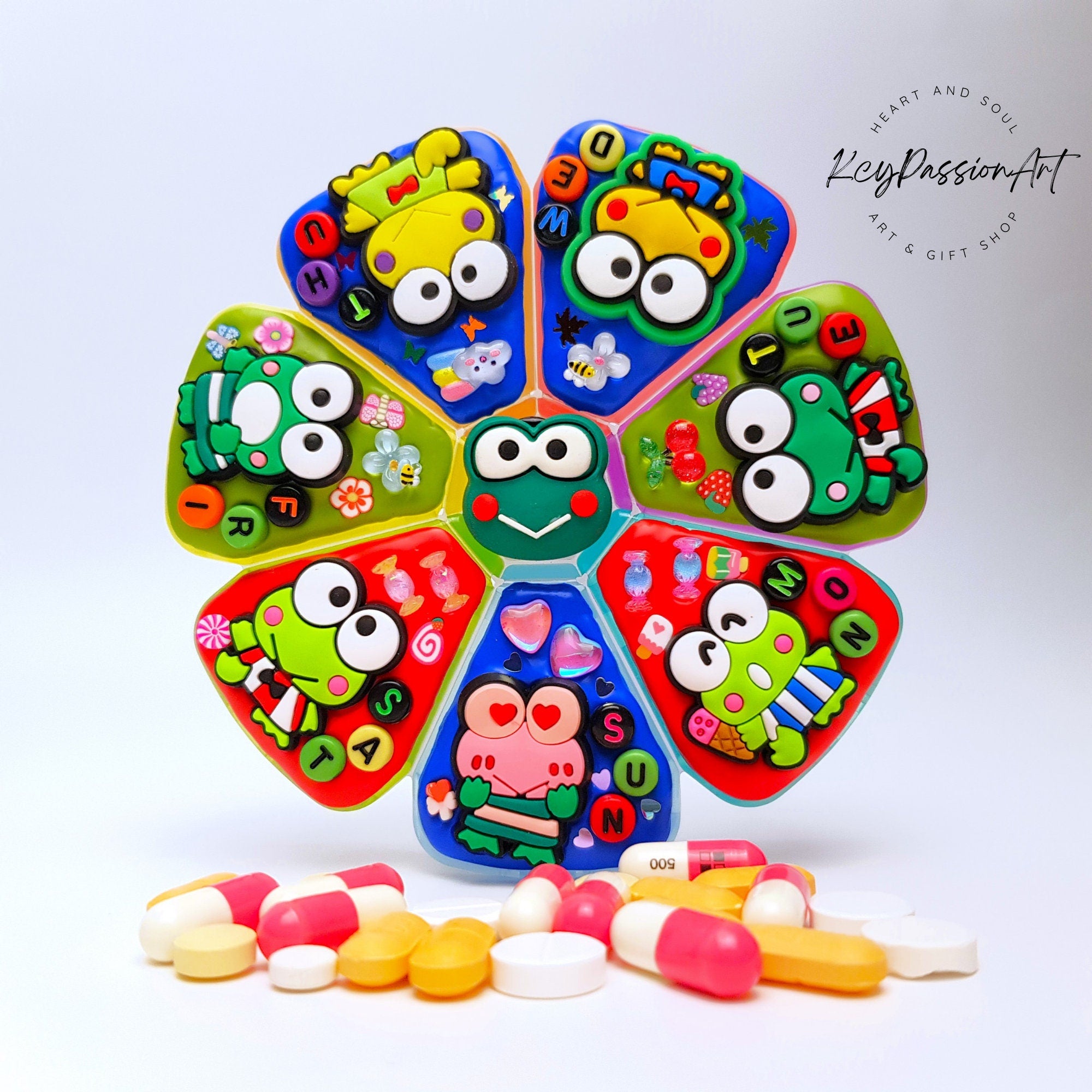 Donut Pond Frog - XL Pill Box