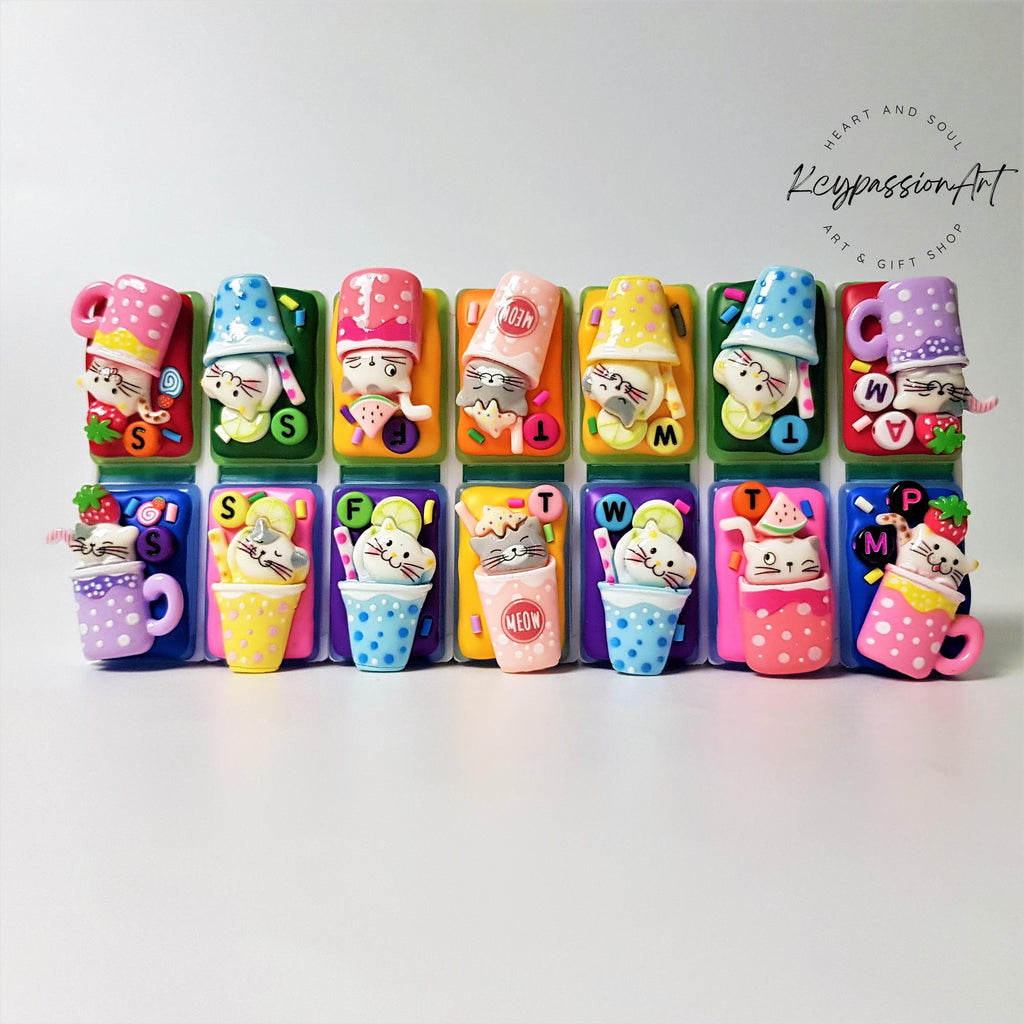 Cuppa Cats - Detachable Pill Box