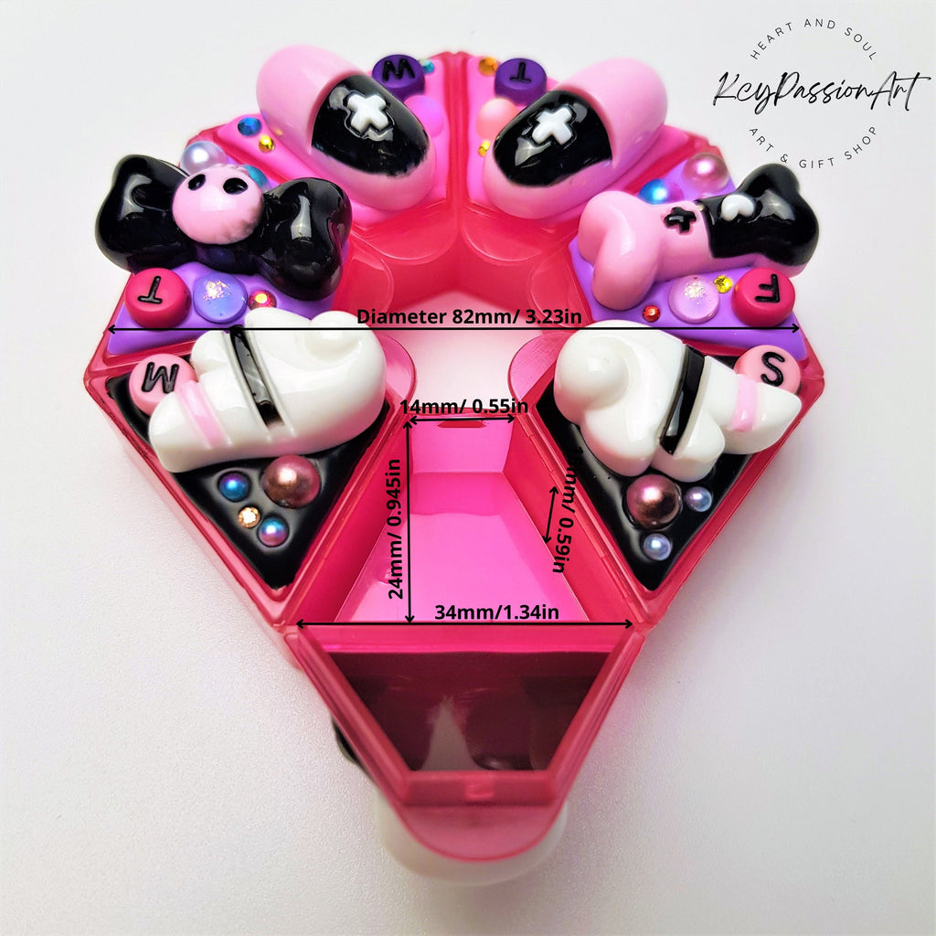 Bad Rabbit Decorated Heptagon Pill Box