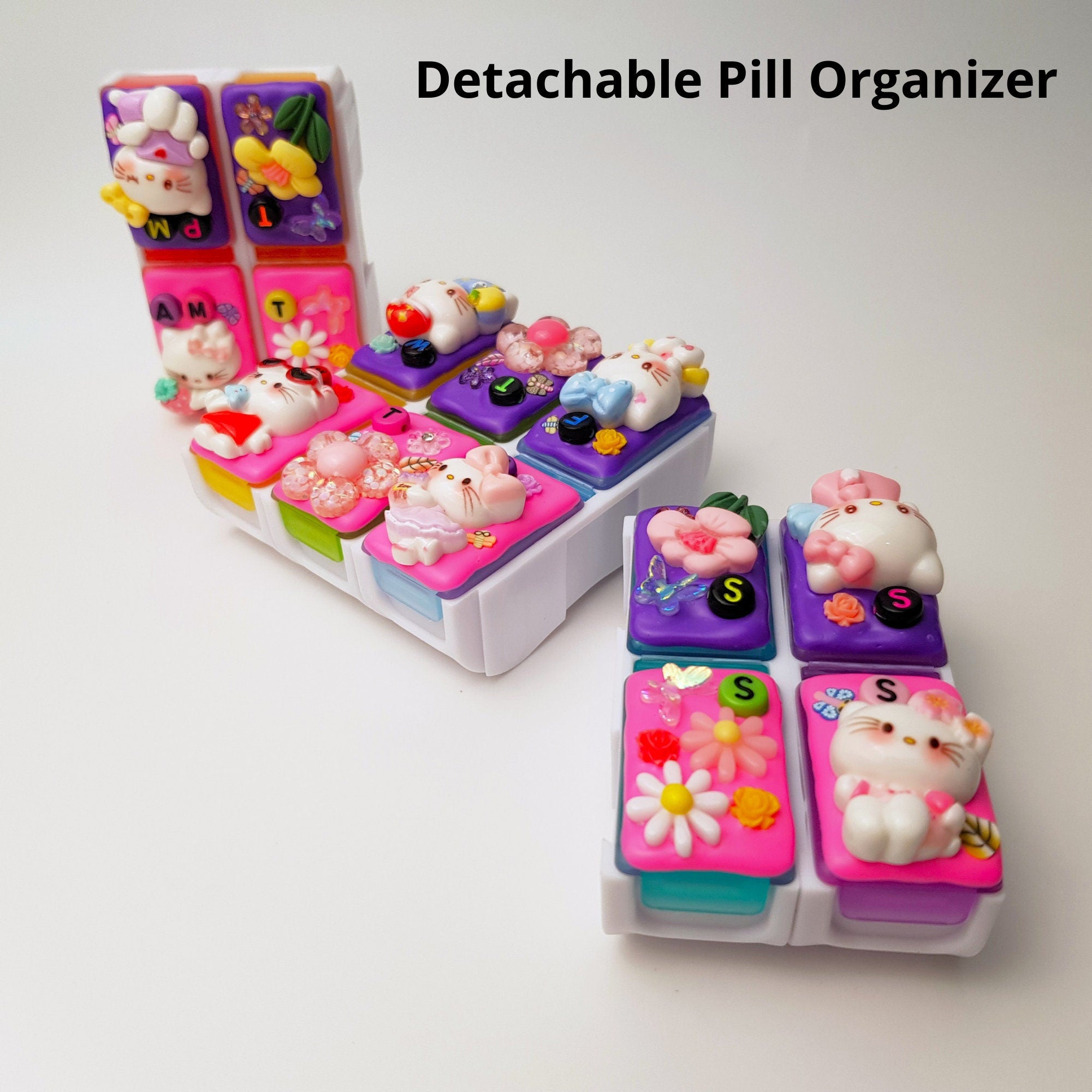 Cute White Kitten - Detachable Pill Box