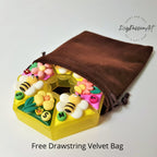 Fuzzy Buzzy Bees - Heptagon Pill Box