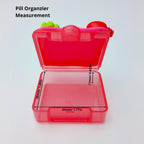 Tages-Pillenbox „Regenbogen-Erdbeer-Hasenliebe“ – Pillendose für einen Tag, Pillenbehälter, Pillenetui für einen Tag, Pillendose für Tag und Nacht