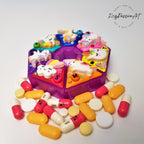 7-Tage-Pillenbox „Einhorn“ – Niedliche Pillendose, Pillenetui, Medikamenten- und Vitaminspender, Wochen-Pillenbox