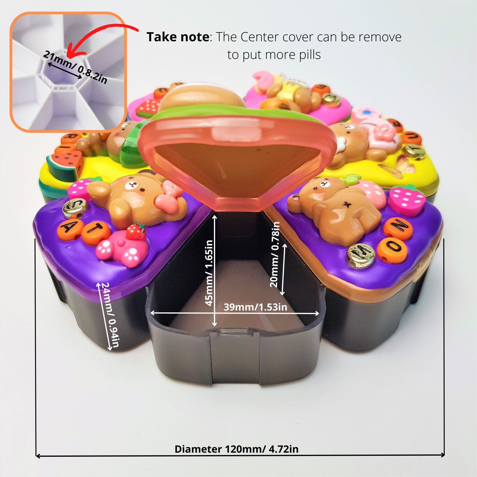 Honey Pot Bear  - XL Pill Box