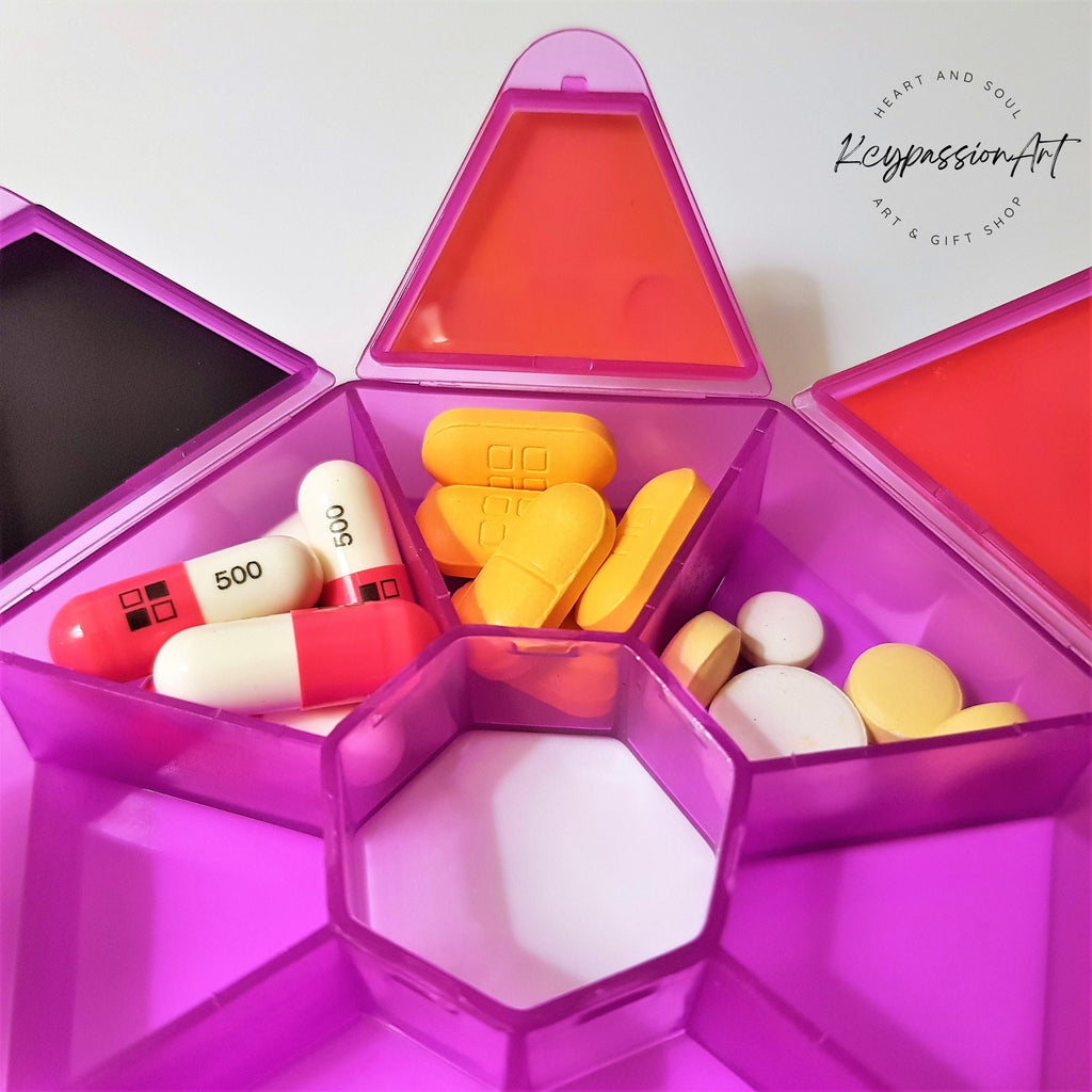 7-Tage-Pillenbox „United Kitten Cats“ für morgens und abends, Medikamenten- und Vitaminspender für 7 Tage, Pillendose für Tag und Nacht