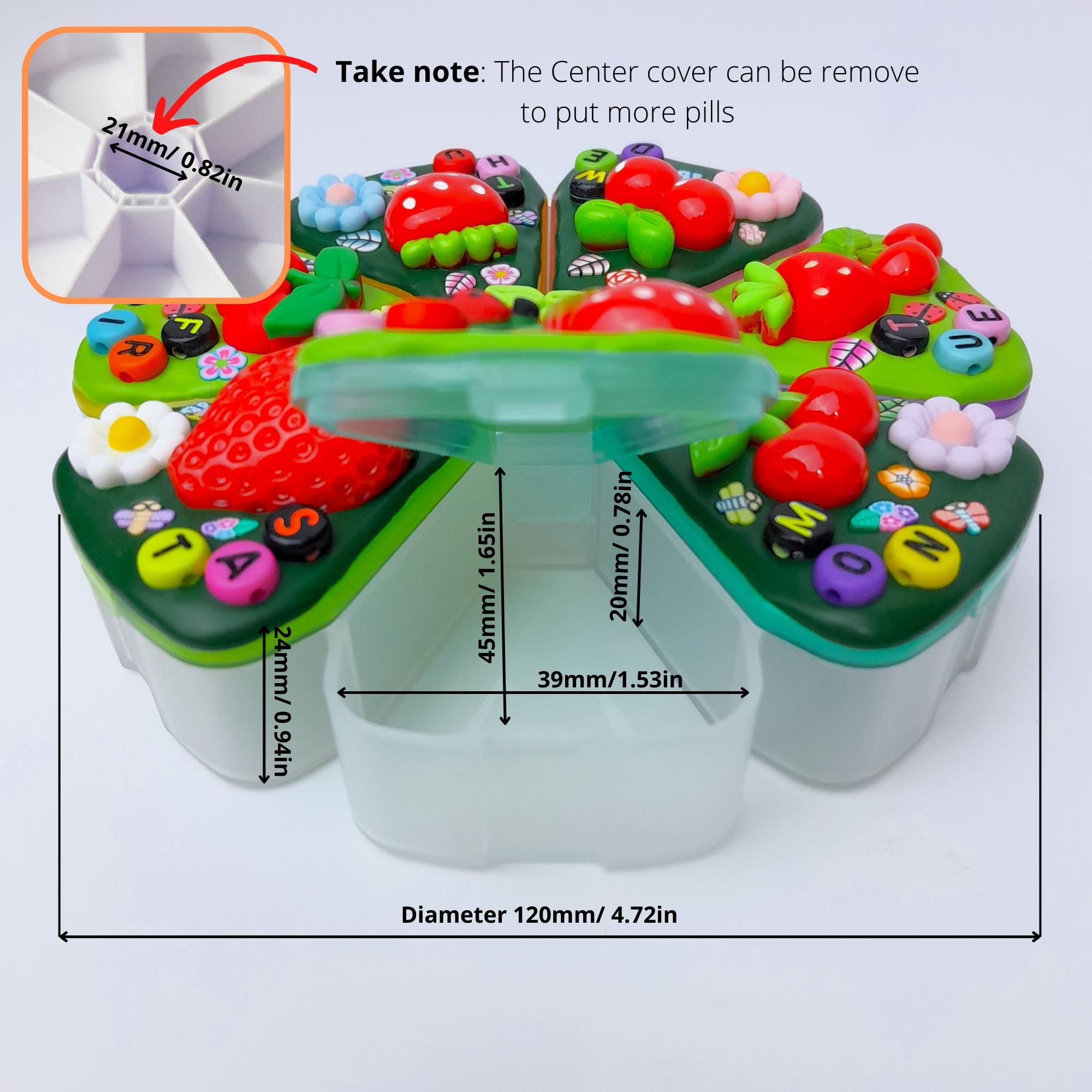 Strawberries & Cherries - XL Pill Box