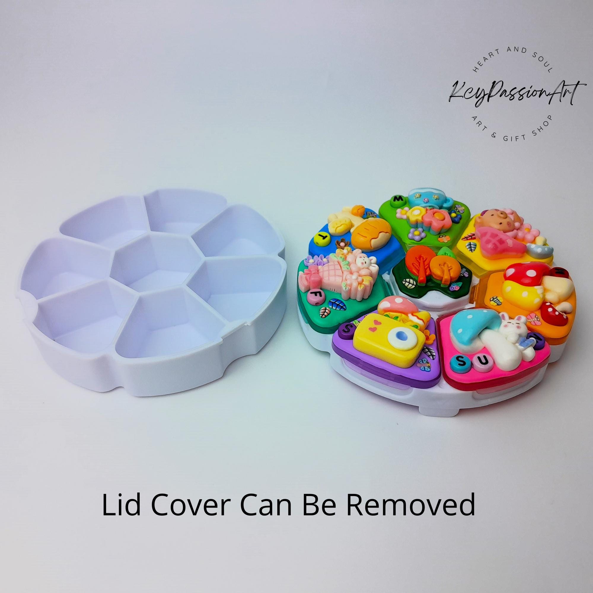 Shroom Wonderland Decorated Round Pill Box