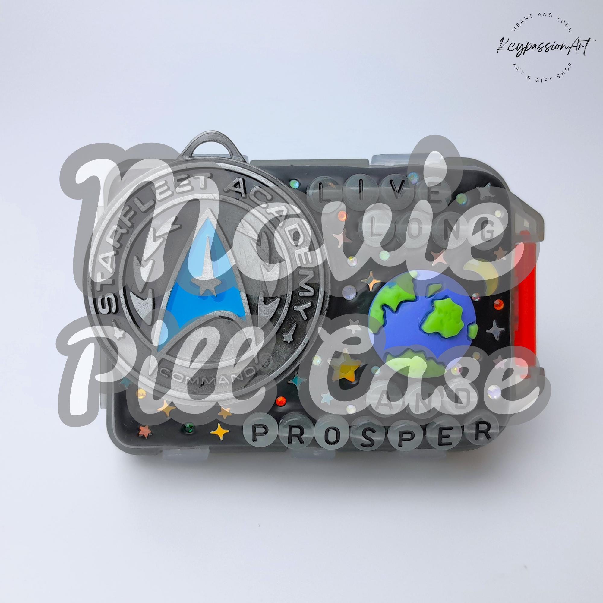 Pilulier pliable « Académie Starfleet » matin et soir, distributeur de compléments alimentaires, pilulier 7 jours, pilulier 7 jours et 7 nuits