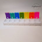 7 Magic Kabi Pink Balls - Straight Pill Box