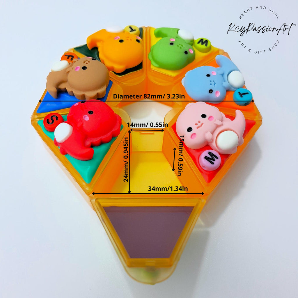 United Color Of Dino - Heptagon Pill Box
