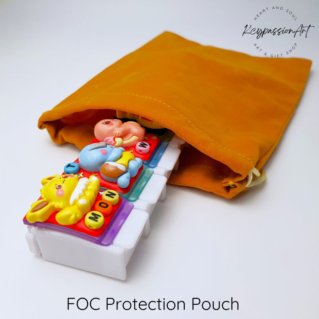 Pilulier personnalisé anime 7 jours, pilulier mignon, distributeur de médicaments et de compléments vitaminiques, pilulier hebdomadaire