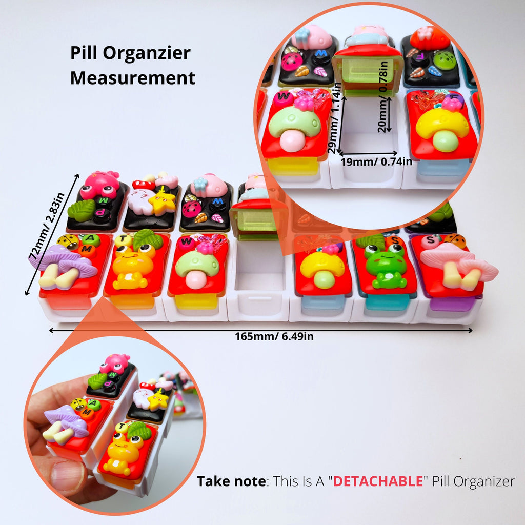 Froggy & Mushrooms - Detachable Pill Box