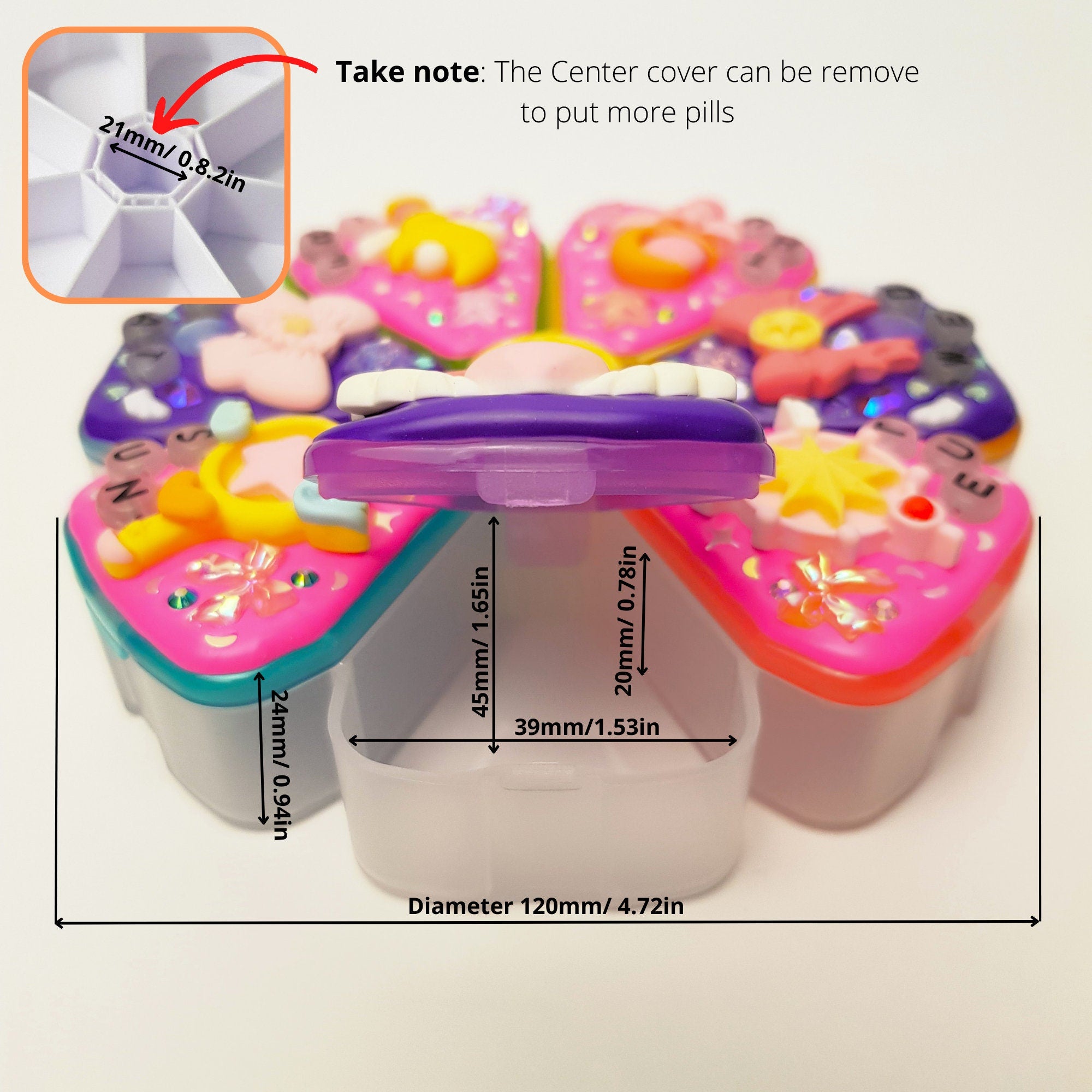 Magic wands & Ribbons - XL Pill Box