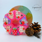 Strawberry Bunny Fun - Heptagon Pill Box