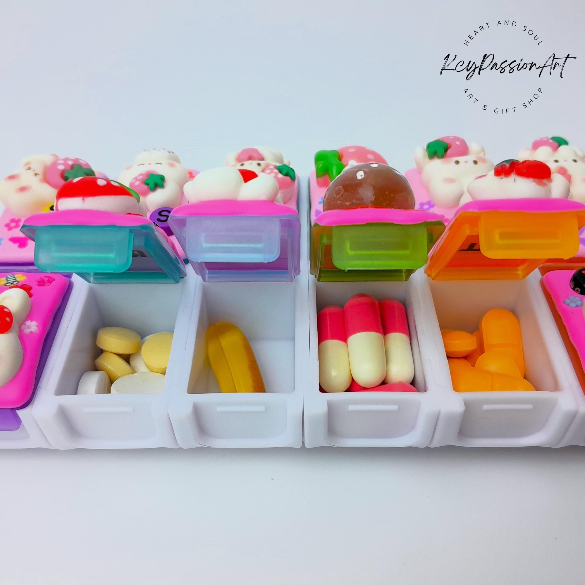 Strawberry Bunnies - Detachable Pill Box