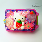 Pillenbox zum Aufklappen und Falten „I Love Lollipop“, geeignet für morgens und abends, inklusive Medikamenten- und Vitaminspender für 7 Tage, Pillendose für Tag und Nacht