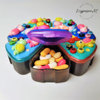 Pilulier XL 7 jours « Tortues Kawaii Aloha », pilulier matin/soir à 8 compartiments, distributeur de médicaments et de compléments alimentaires, pilulier mignon