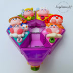 7-Tage-Pillenbox „Mein pinker runder Held“ (Version 2024), für Medikamente, Vitaminpräparate, 7-Tage-Pillenbox, Pillendose für Tag und Nacht