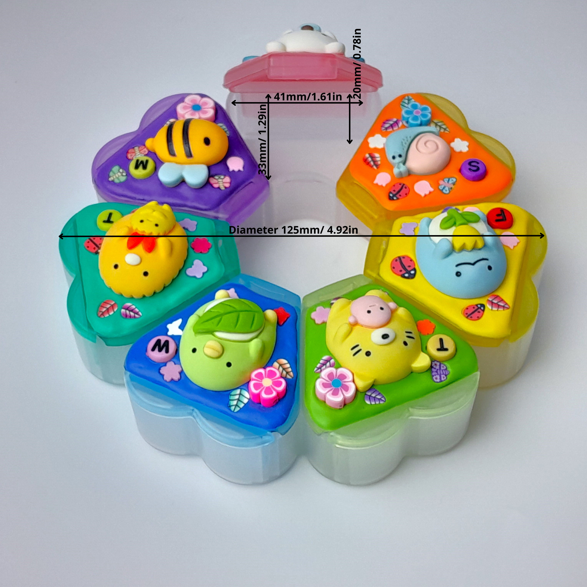 Friendship Decorated XL Flower Pill Box