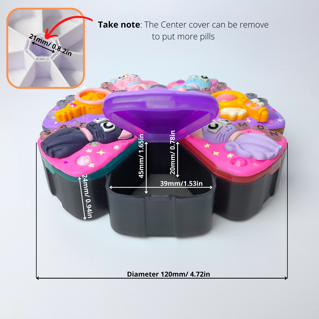 Magic Wands & Moon Cats - XL Pill Box