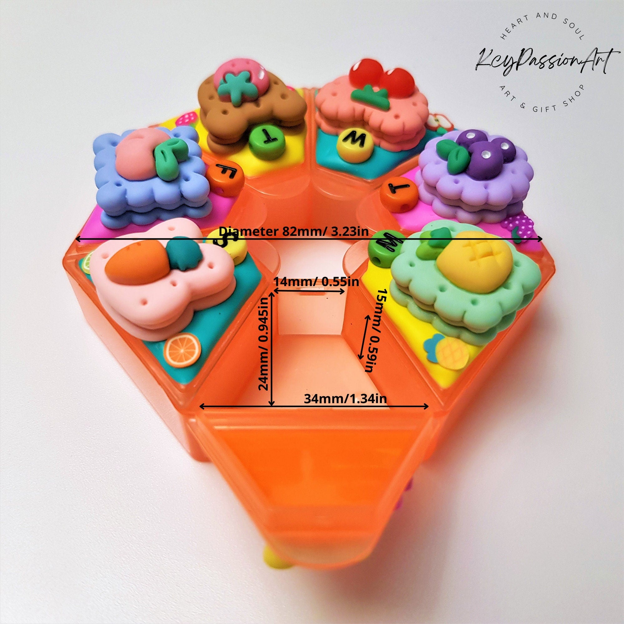 7-Tage-Pillenbox „Irresistible Cookies“ für morgens und abends, Medikamenten- und Vitaminpräparatspender für 7 Tage, Pillenbox für Tag und Nacht