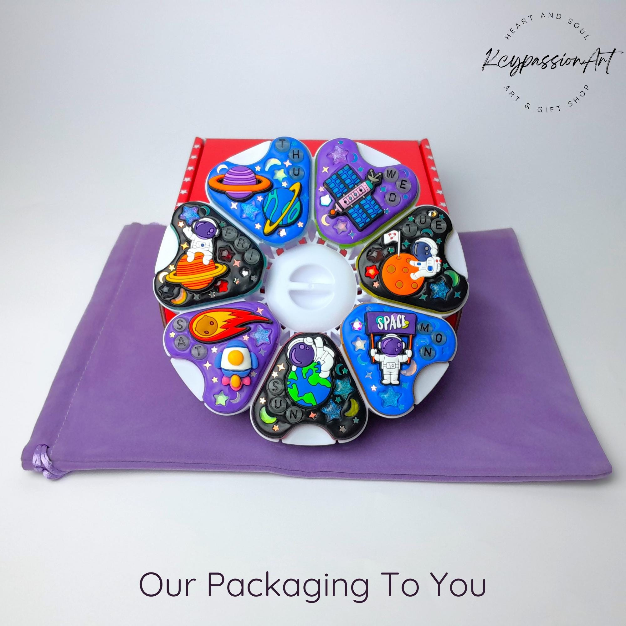 Jumbo-Pillenbox mit Dekor für 7 Tage, Motiv: „Ich brauche meinen Platz“, 8 Fächer, Behälter für Medikamente und Vitaminpräparate