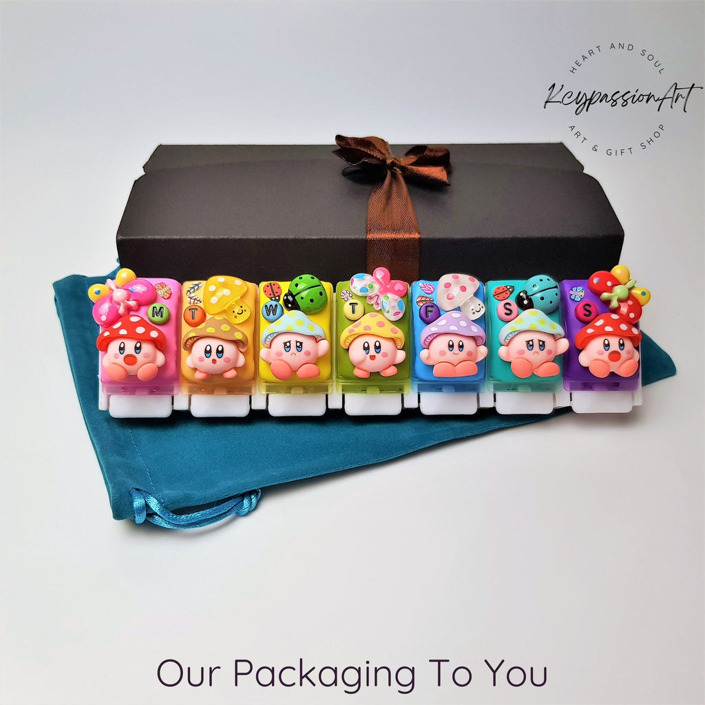 7-Tage-Pillenbox „7 magische Pilze“ – Niedliche Pillendose, Medikamenten- und Vitaminspender, Wochen-Pillenbox