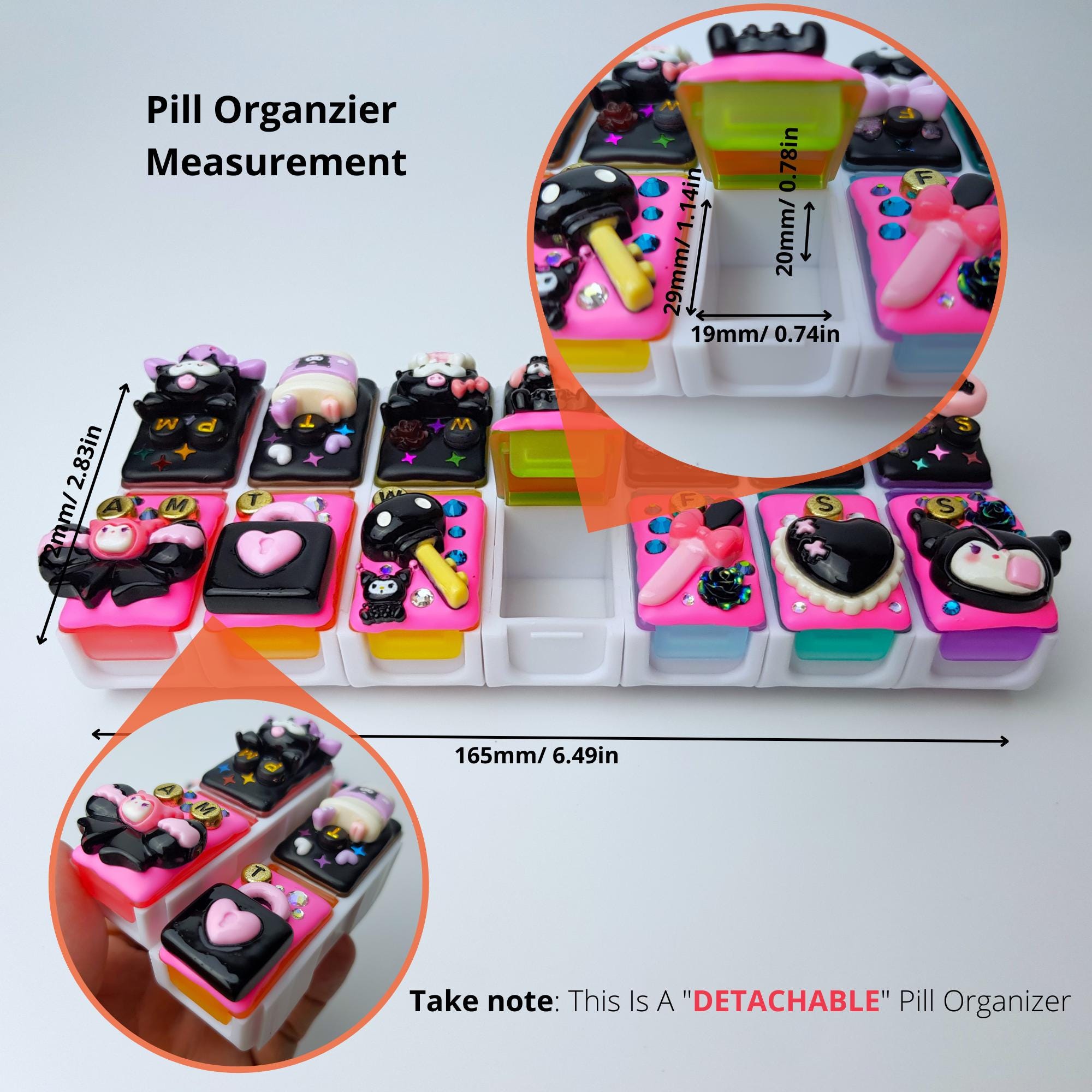 Kawaii Black Beauty - Detachable Pill Box