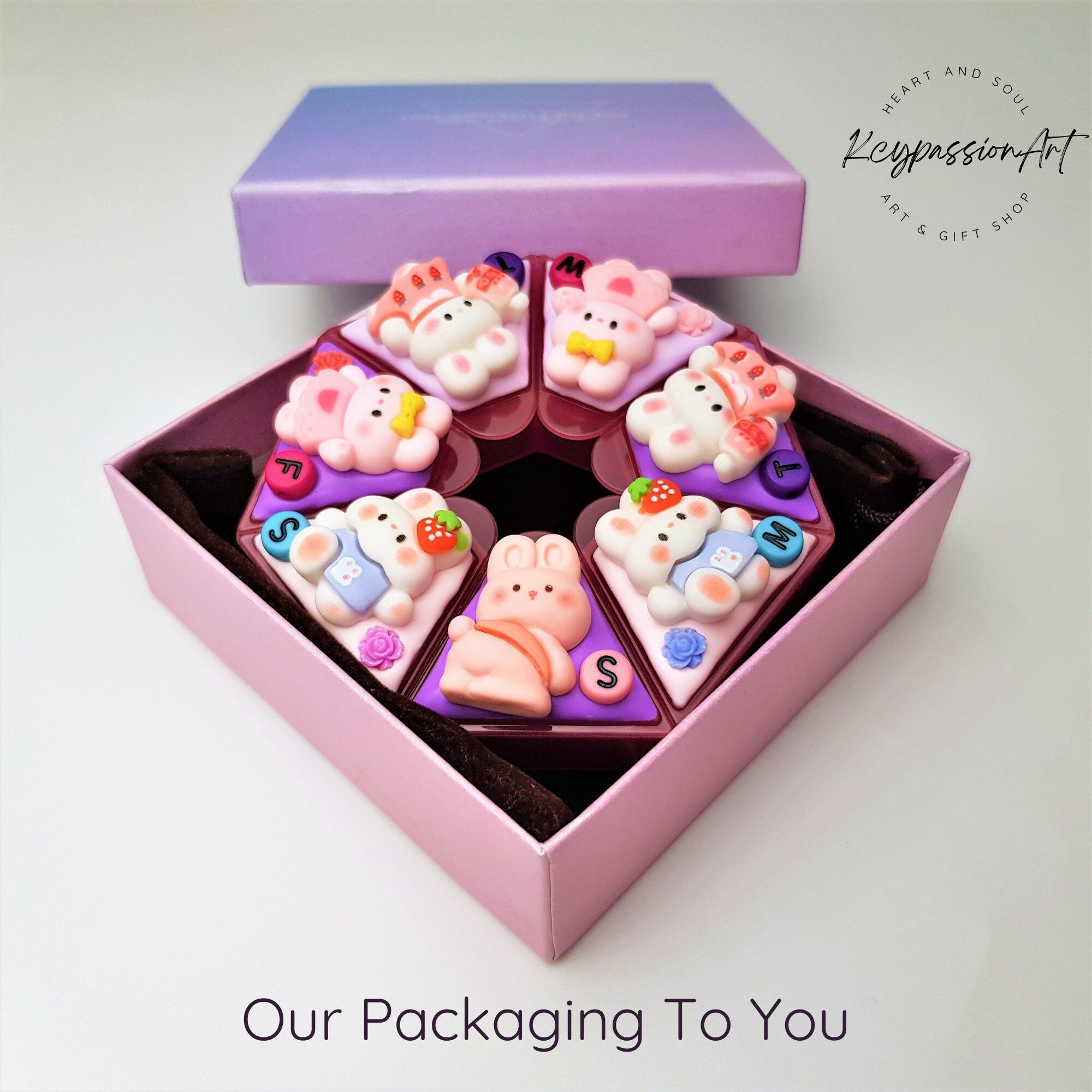 Playful Bunnies - Heptagon Pill Box