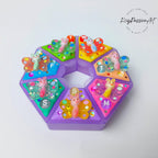 Glittery Butterflies - Heptagon Pill Box