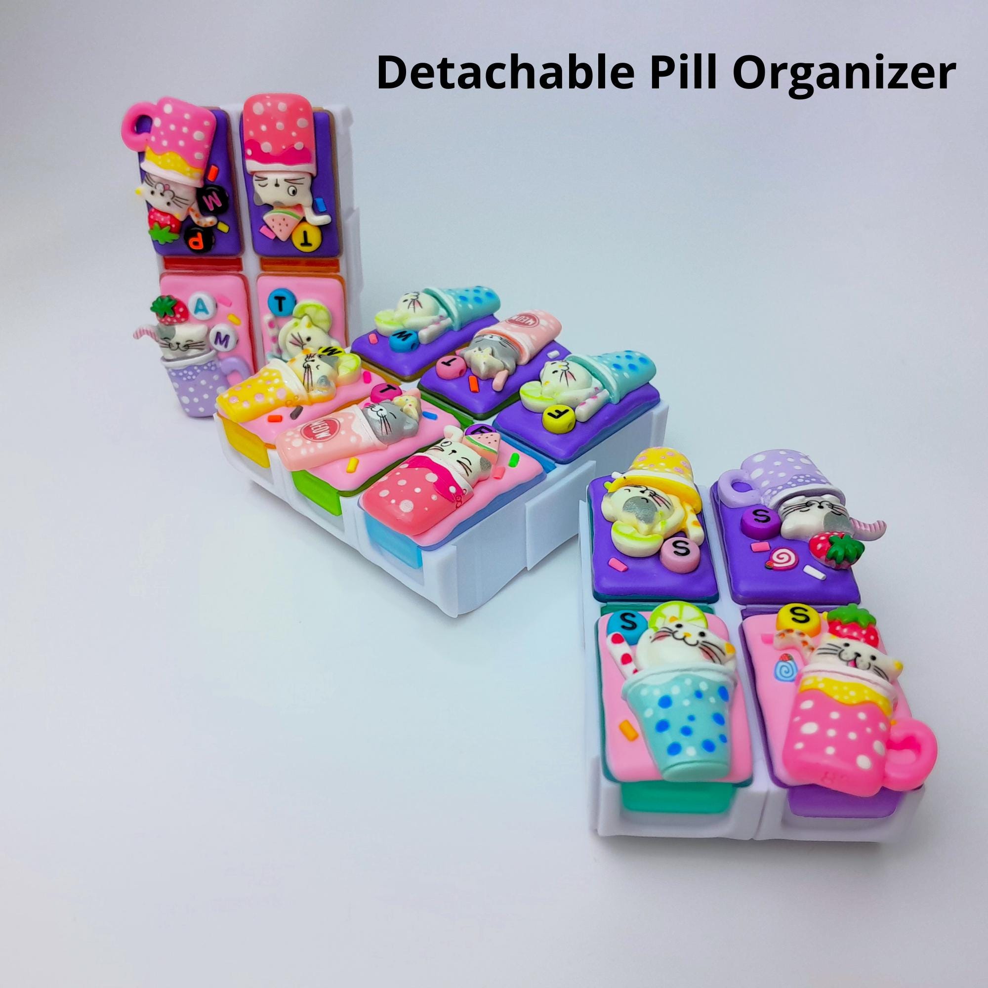 Cappuccino Cats - Detachable Pill Box