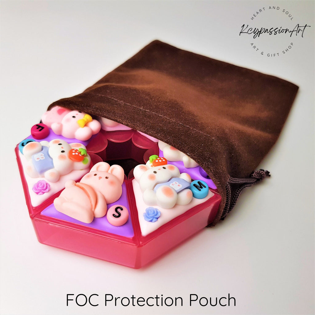 Playful Bunnies - Heptagon Pill Box