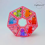 Glitter Gummy Bears - Heptagon Pill Box