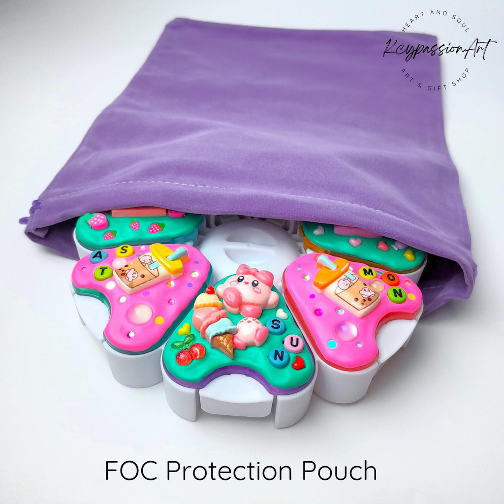 Jumbo-Pillenbox mit 8 Fächern, dekoriert, für 7 Tage, „Kabi Daily Fun“, für Medikamente, Vitamine und Nahrungsergänzungsmittel