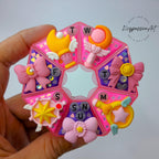 7-Tage-Pillenbox „Zauberstäbe &amp; Bänder“ – Pillendose für morgens und abends, 7 Fächer, Pillendose mit Spender für Medikamente und Vitamine