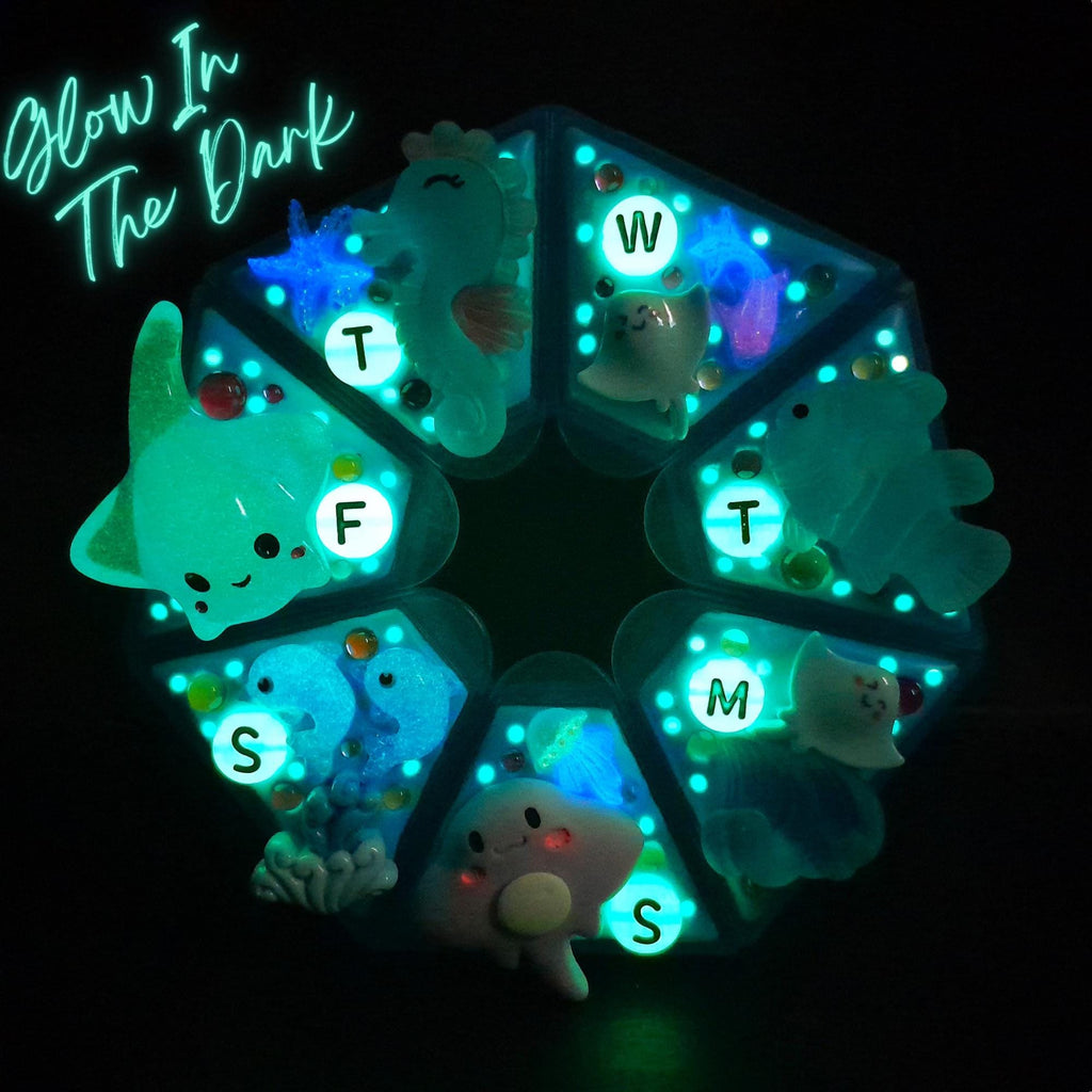 Ocean And Me Decorated Heptagon Pill Box