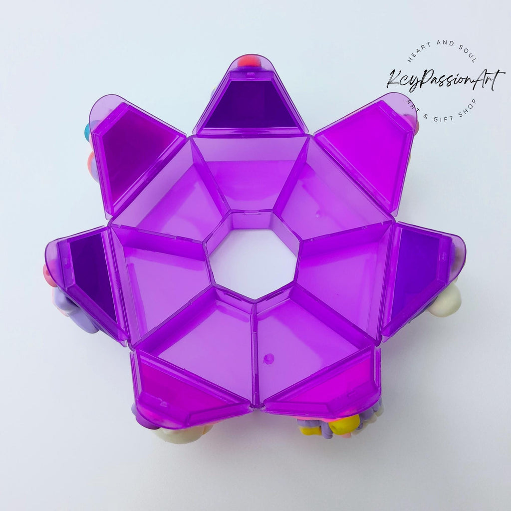 7-Tage-Pillenbox „Einhorn-Traumland“, für Medikamente und Nahrungsergänzungsmittel, 7-Tage-Pillenbox für Tag und Nacht