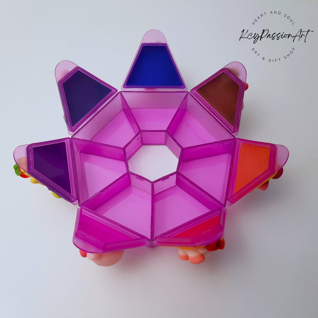 7-Tage-Pillenbox „Mein pinker runder Held“ (Version 2024), für Medikamente, Vitaminpräparate, 7-Tage-Pillenbox, Pillendose für Tag und Nacht