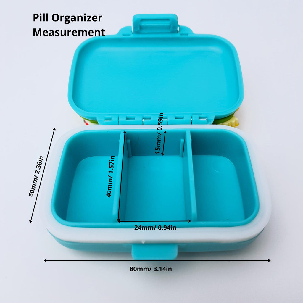 Cute Punk And Goth Decorated 3-Grids Pill Box