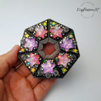 Pilulier 7 jours « Céleste », boîte à médicaments, porte-vitamines, distributeur de compléments alimentaires, pilulier 7 jours, pilulier jour et nuit